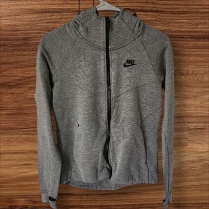 Nike Grey Full Zip Up Tech Fleece. Sz. S